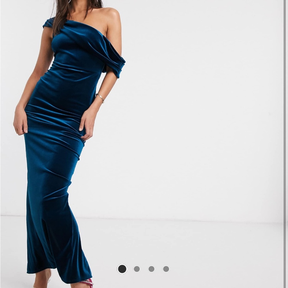 ASOS Blue Velvet Dress - Worn Once